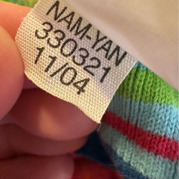 2004 Vintage Tommy Hilfiger Rainbow Striped Sweater size Small - Picture 3 of 8